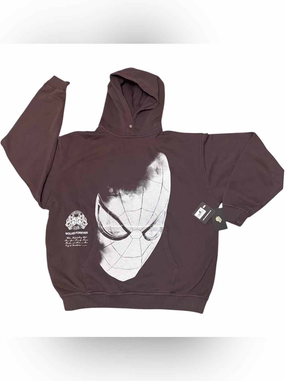 Dark Y2K Spider-Man Oversized Hoodie Darc Sport Marvel Large 1 of 500
